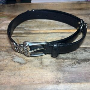 FOSSIL BLACK LEATHER BELT 36"